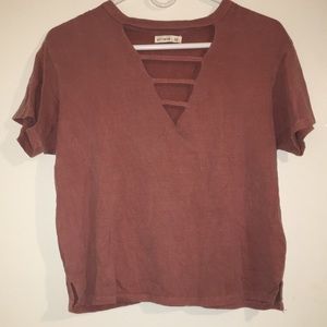 V neck tee shirt